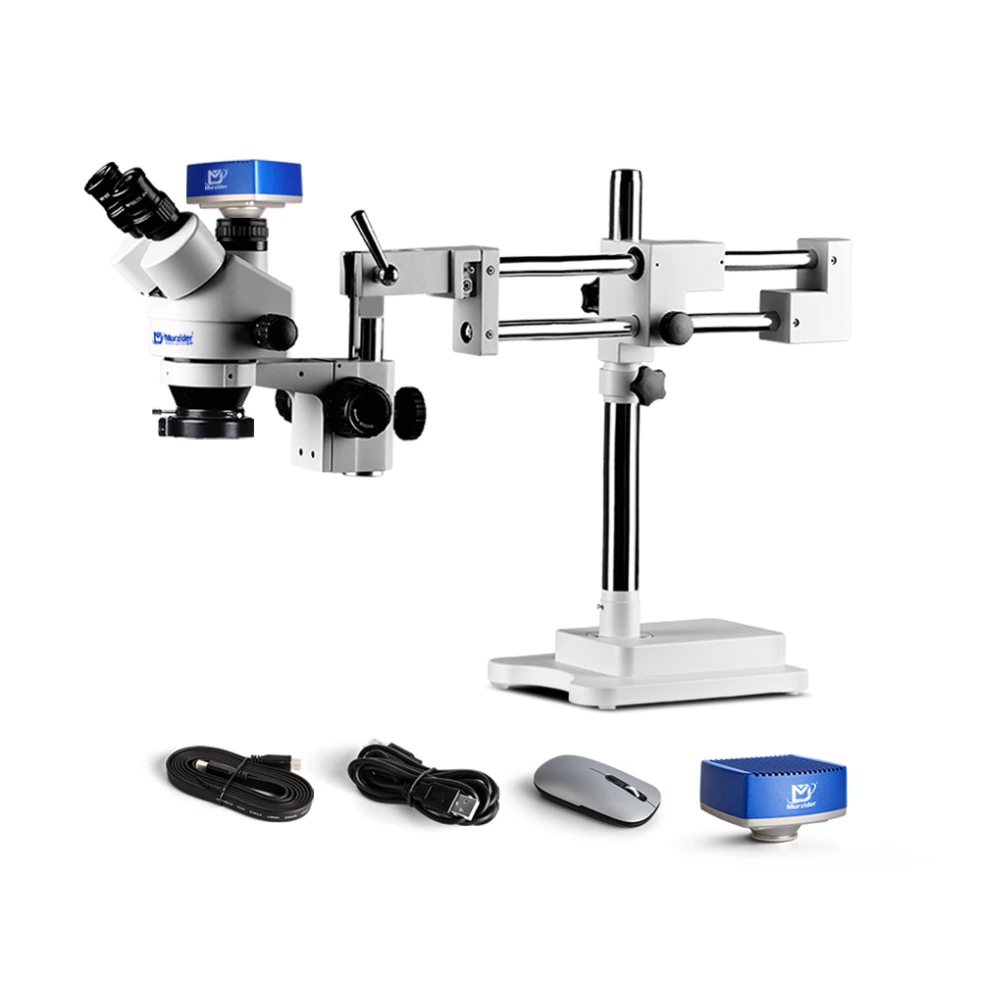 Tow-arm universal microscope+4K camrea